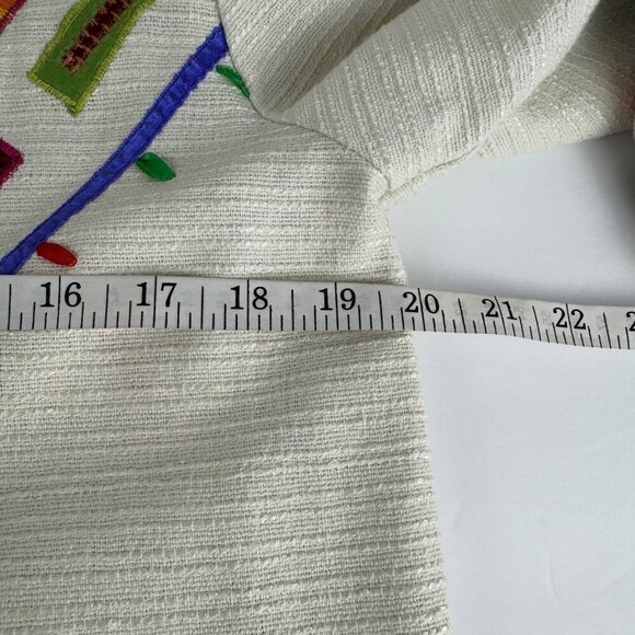 Parsley & Sage Novelty Small Multicolor Mixed Media Cotton Jacket Patchwork GUC - Picture 9 of 12